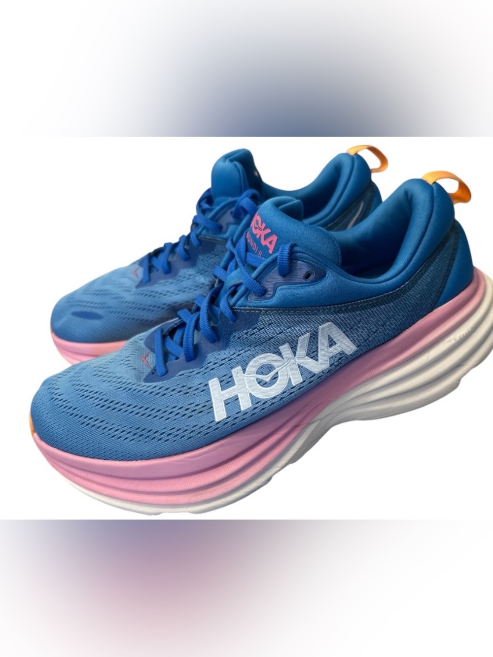 HOKA Bondi 8 Wide Women's Mesh Running Shoes 1127954-CSAA Size 10.5